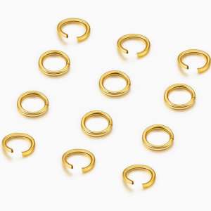 Alternative view of Anilla de acero inoxidable abierta color dorado