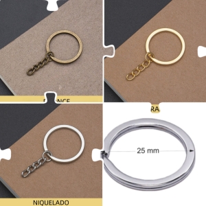 Anilla de llavero con cadena 25mm