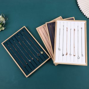 Bandeja expositor de bambu para anilla