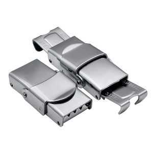 Alternative view of Cierre de acero inoxadabe para pulsera de cuero plano