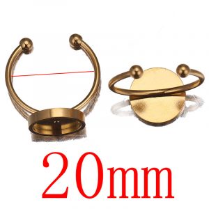 Base anillo acero inoxadable Lote de 20 Uds. base 4/6/8/10/12mm - Imagen 4