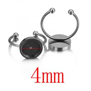 Base anillo acero inoxadable Lote de 20 Uds. base 4/6/8/10/12mm - Imagen 3