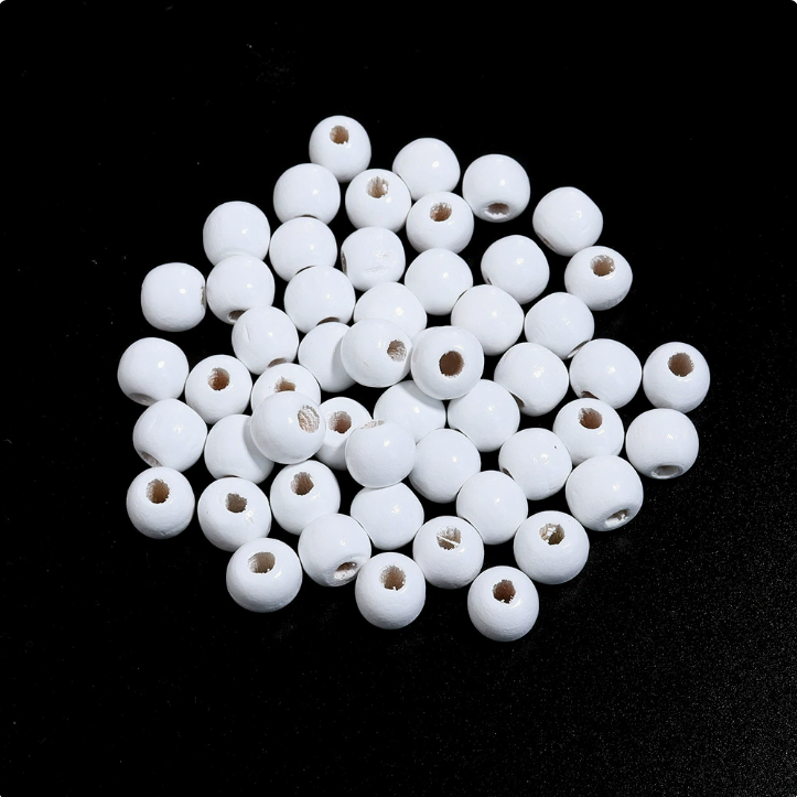 Bola de madera color blanco de 6 -20mm Pake de 500kg