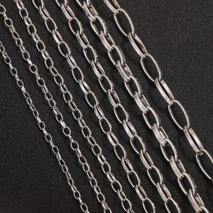 Cadena acero inoxadable tipo O 3/4/5mm color acero
