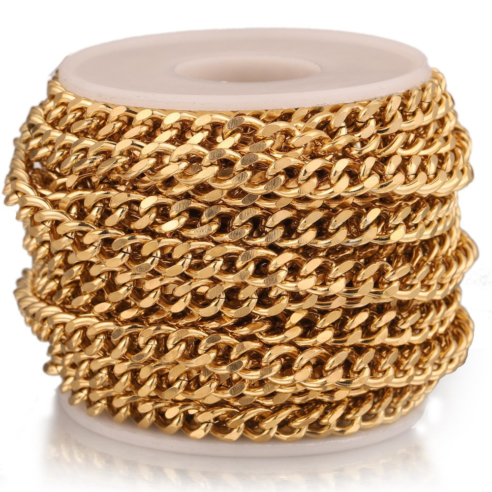 Cadena acero inoxidabel 3/5/7mm pulsera collar - Imagen 4