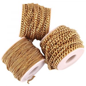 Cadena acero inoxidabel 3/5/7mm pulsera collar