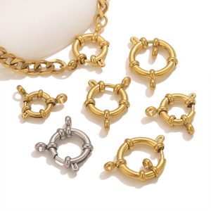 Cierre muelle acero inoxidable para collar pack de 4 Uds.