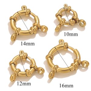 Alternative view of Cierre muelle acero inoxidable para collar pack de 4 Uds.