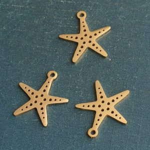 Colgante acero inoxidable estrella del mar dorado 18 Uds.