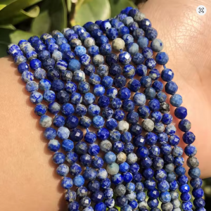 Cuenta de piedra natural facetada lapislazuli B de 2/3/4mm
