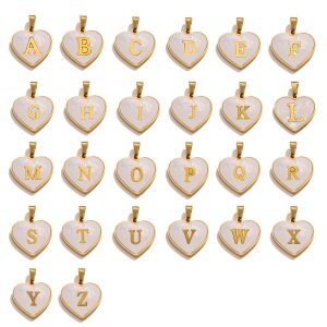 Dijes de iniciales acero inoxidable A-Z para DIY