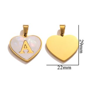 Alternative view of Dijes de iniciales acero inoxidable A-Z para DIY