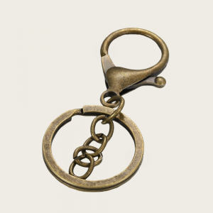 Anilla llavero juego 3 piezas 33mm bronce Lote de 10Uds./50Uds.