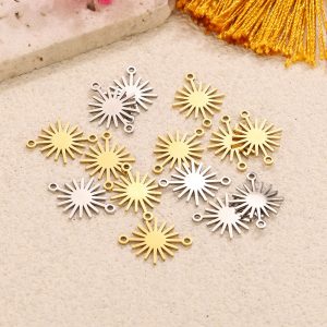 Dijes conector acero inoxidable sol para DIY 19x14,5mm 20 Uds./Lote