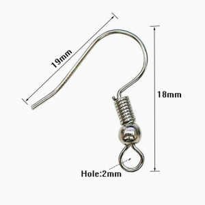 Alternative view of Gancho de pendiente acero inoxidable plateado o dorado Pack 24 Uds.