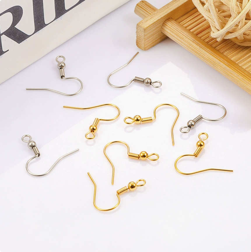 Gancho de pendiente acero inoxidable plateado o dorado Pack 24 Uds.