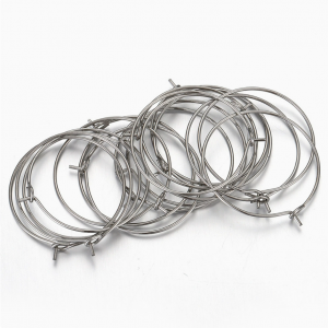 Aro de pendiente acero inoxidable grosor 1mm varios medidas Pack 24 Uds.