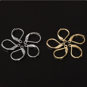 Aro de pendiente acero inoxidable plateado o dorado Pack 24 Uds.
